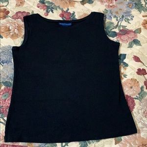 Black sleeveless Formal T-shirt
